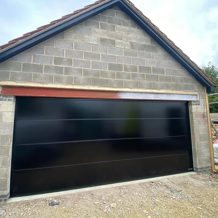 RAL Classic  Graphite black RAL 9011 garage door