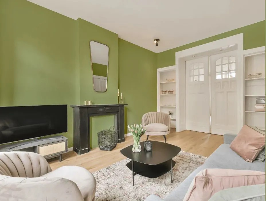 Sherwin Williams Great Green victorian house interior