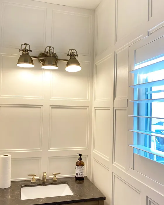 Sherwin Williams Greek Villa bathroom review