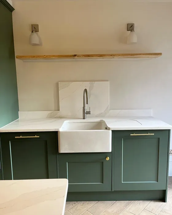 Farrow and Ball Green Smoke kitchen cabinets inspo