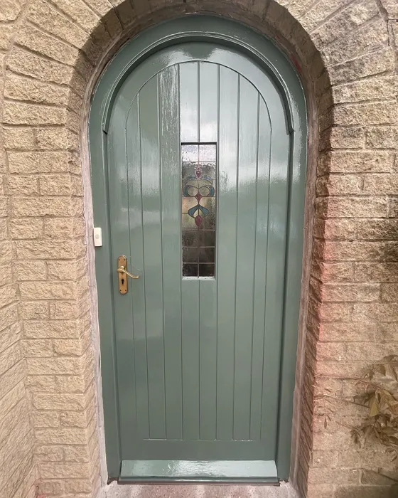 Green Smoke boho front door color review