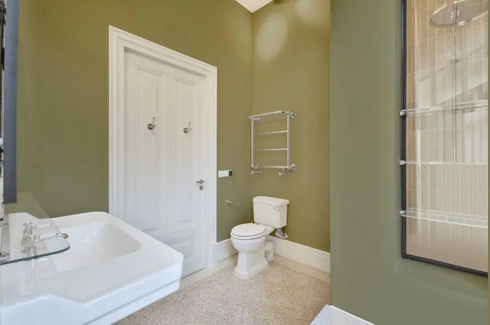 Sherwin Williams Green Sprout bathroom
