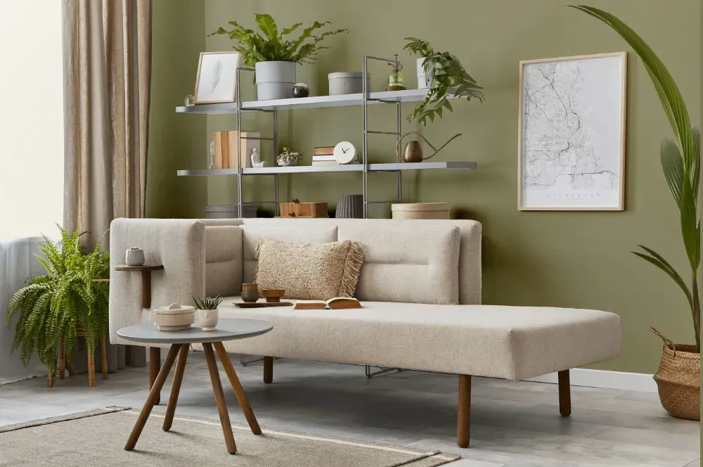 Sherwin Williams Green Sprout living room