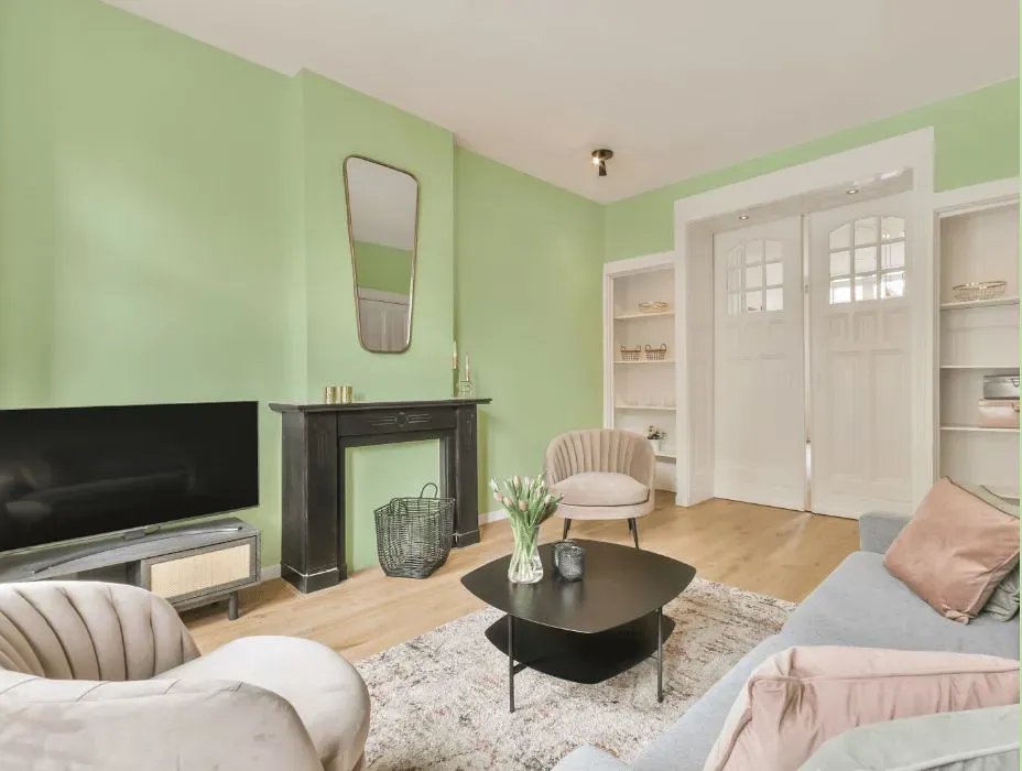 Sherwin Williams Green Vibes victorian house interior