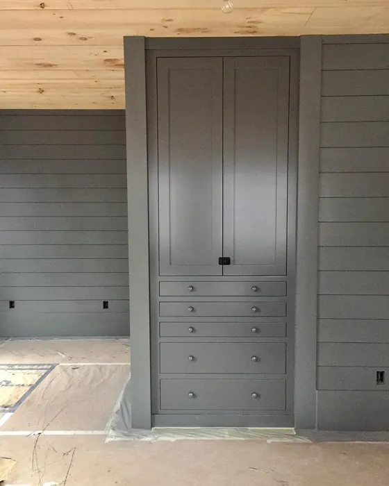 SW Grizzle Gray painted storage 
