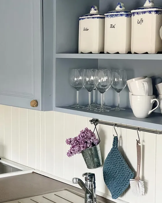 Jotun Gustavian Blue kitchen cabinets color