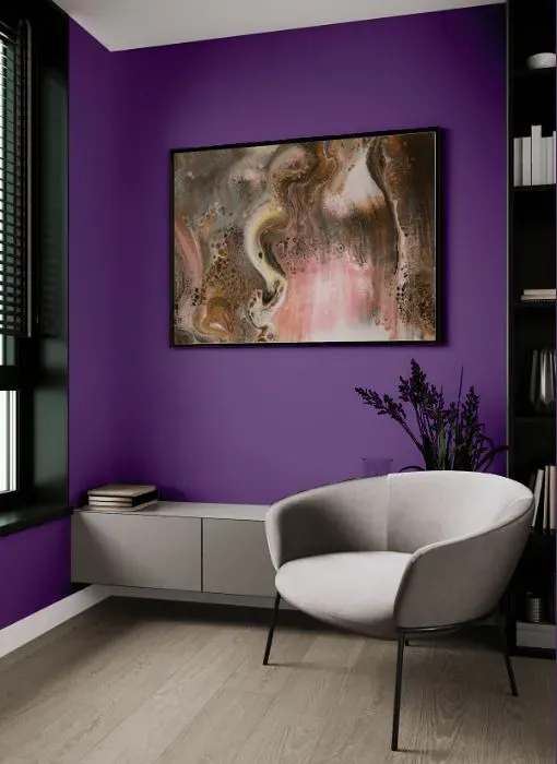 Sherwin Williams Gutsy Grape living room