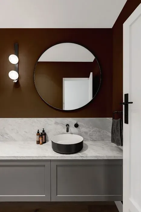 Sherwin Williams Half-Caff minimalist bathroom