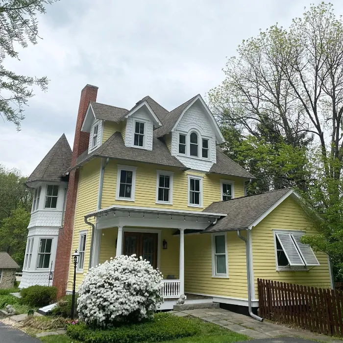Hawthorne Yellow house exterior paint