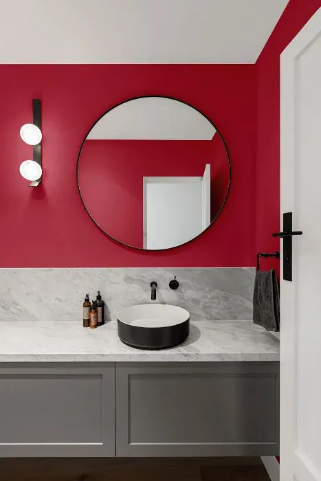 Sherwin Williams Heartfelt minimalist bathroom