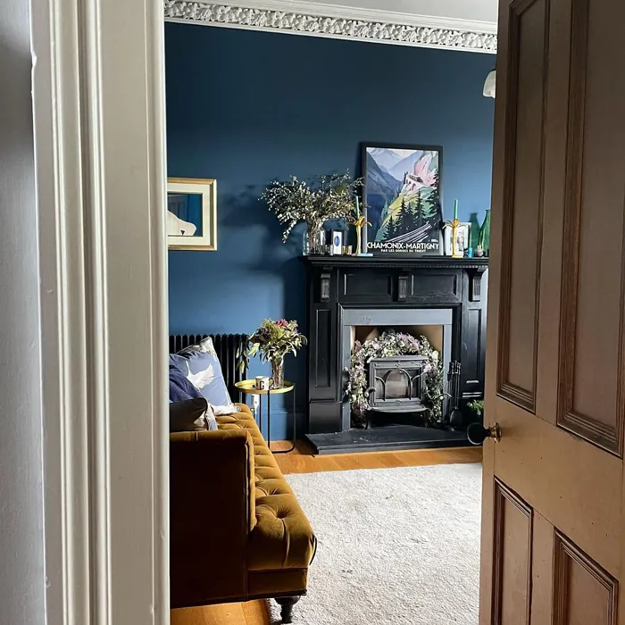 Little Greene Hicks' Blue 208 living room