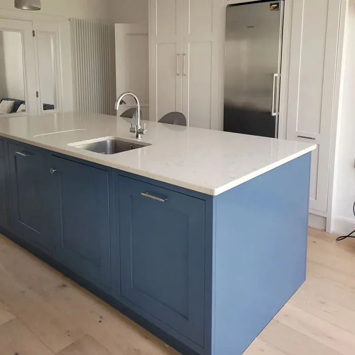 Little Greene Hicks' Blue 208 kitchen cabinets