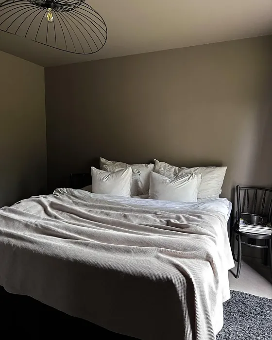 Jotun Hipster Brown stylish bedroom interior