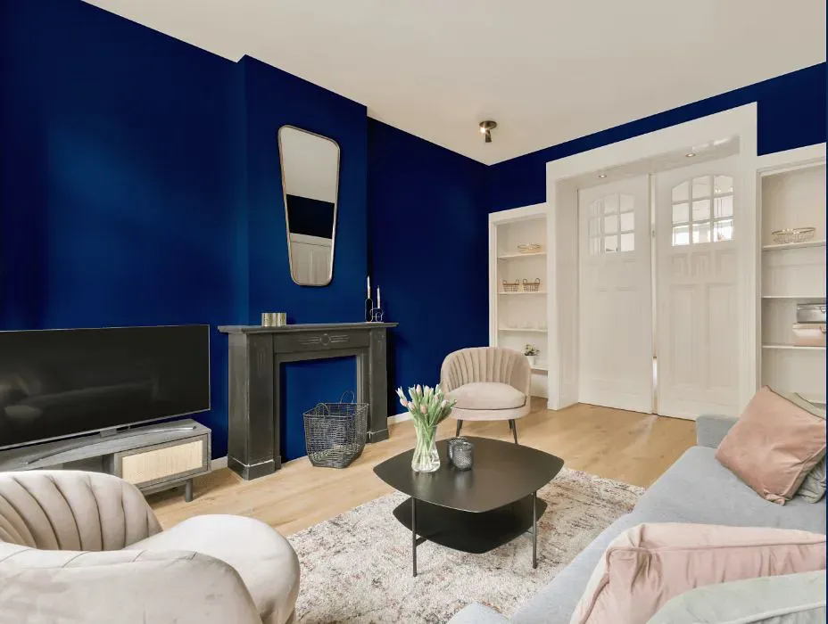 Sherwin Williams Honorable Blue victorian house interior