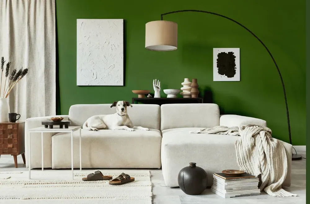 Sherwin Williams Houseplant cozy living room