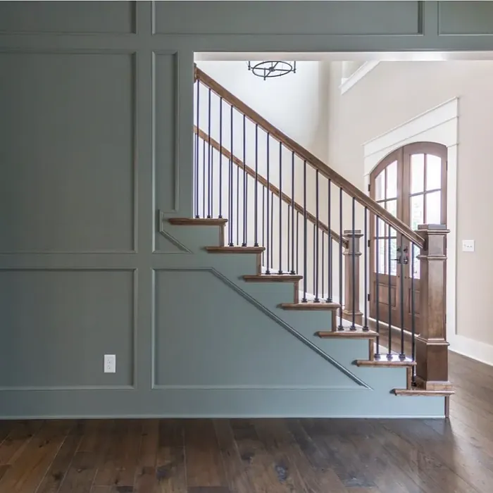 Illusive Green stairs paint