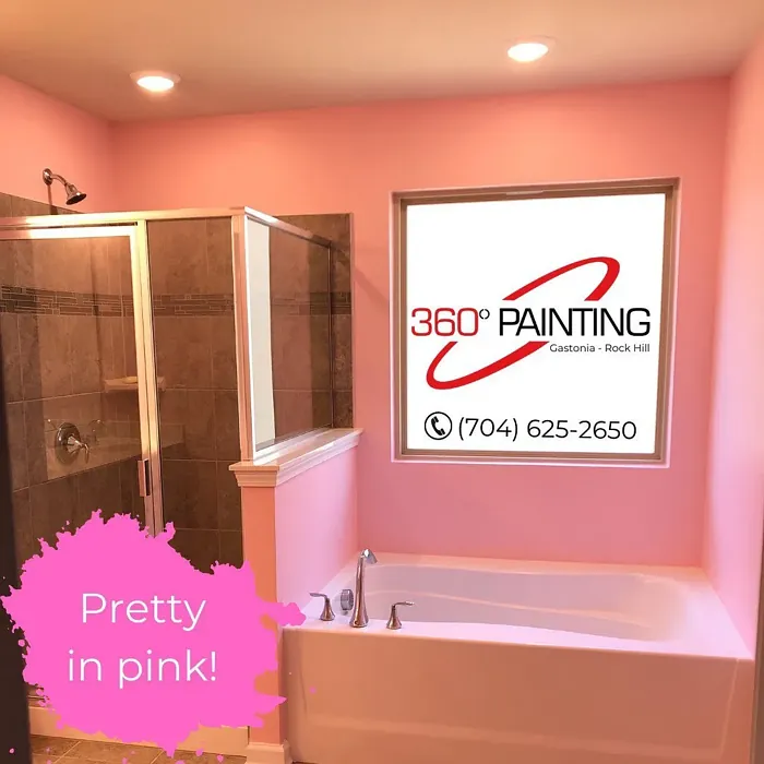 Sherwin Williams Impatiens Petal bathroom 