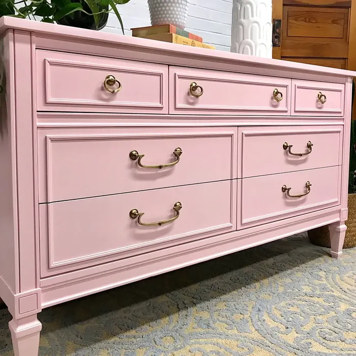 Sherwin Williams Impatiens Petal painted furniture 