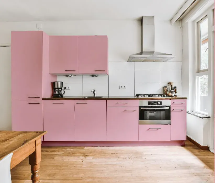 Sherwin Williams In the Pink kitchen cabinets