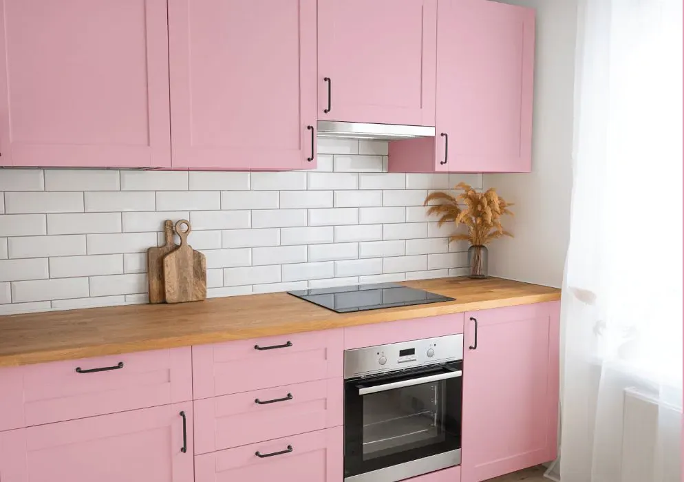 Sherwin Williams In the Pink kitchen cabinets