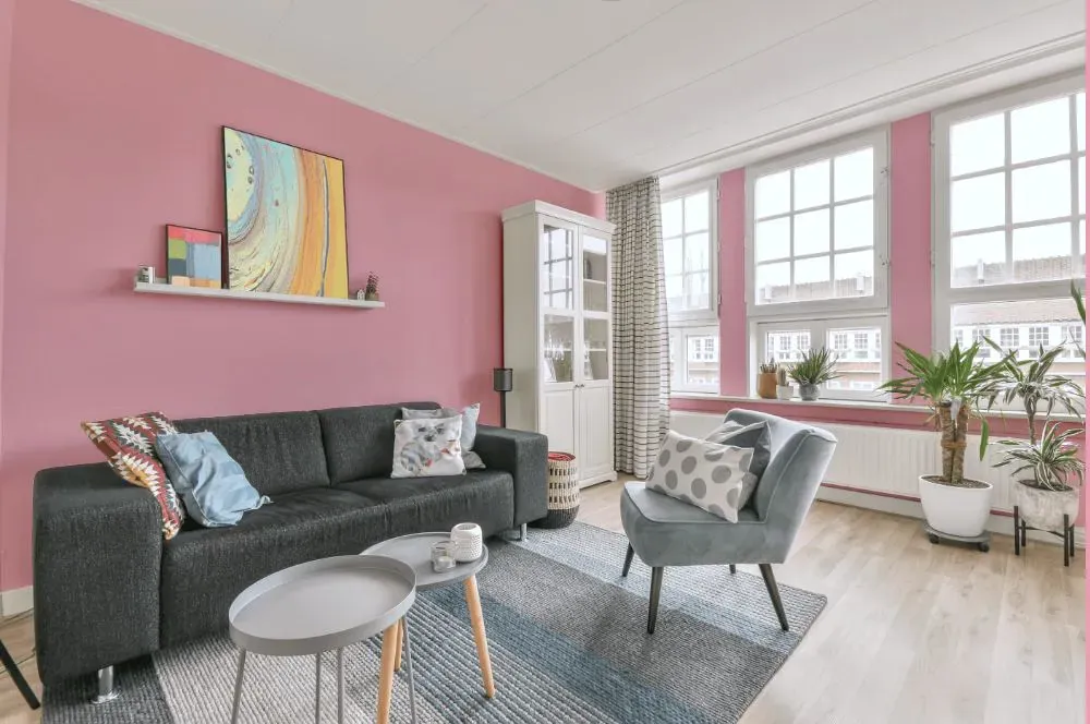 Sherwin Williams In the Pink living room walls