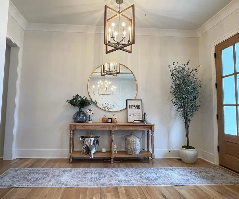 Sherwin Williams Incredible White hallway 