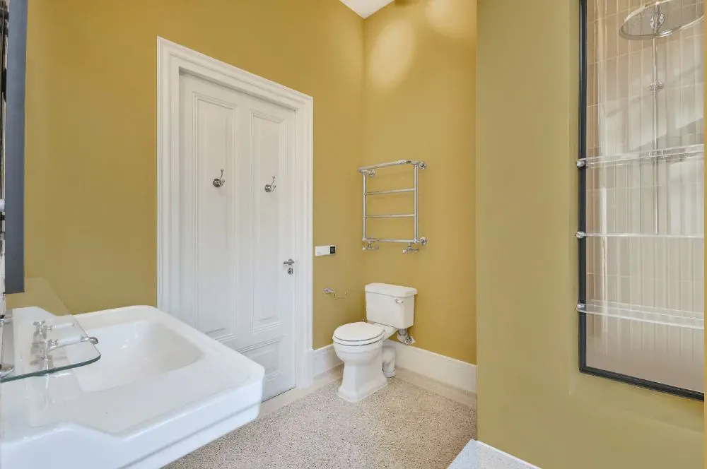 Sherwin Williams Independent Gold bathroom