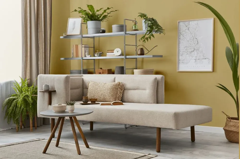 Sherwin Williams Independent Gold living room