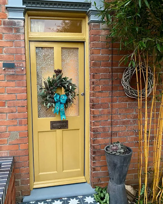 Farrow and Ball India Yellow front door paint
