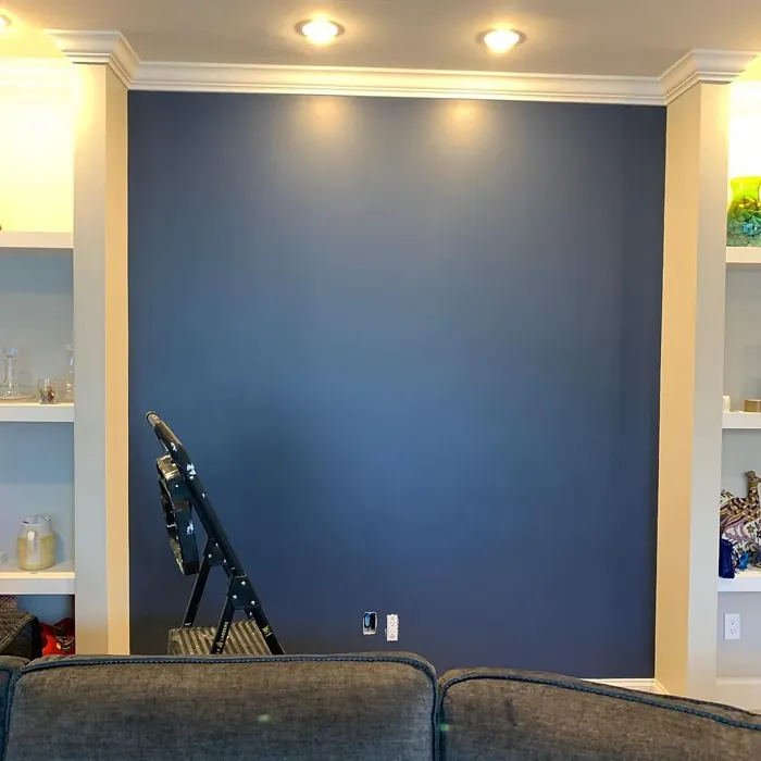 Sherwin Williams Indigo Batik living room paint review