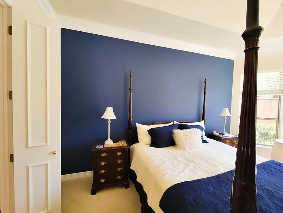 SW Indigo Batik bedroom color review