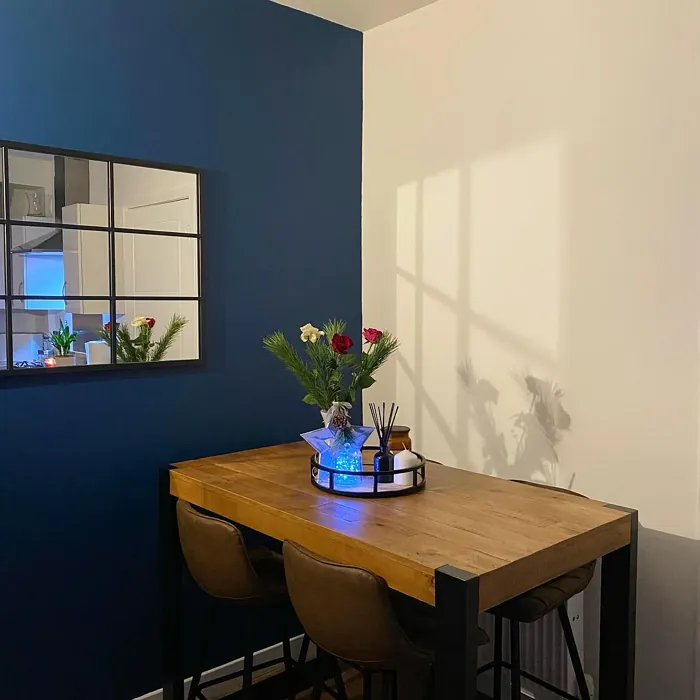 Dulux Indigo Shade dining room accent wall