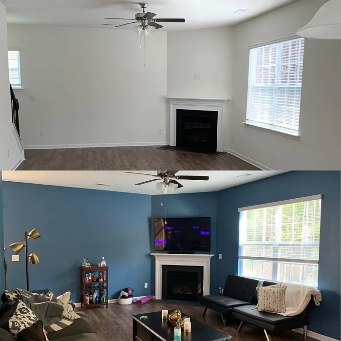 SW Inky Blue living room makeover