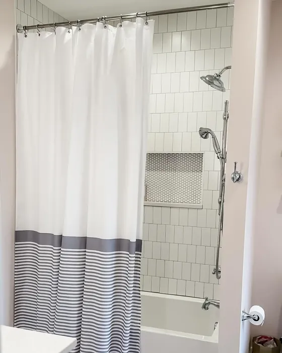 Sherwin Williams Intimate White bathroom color review