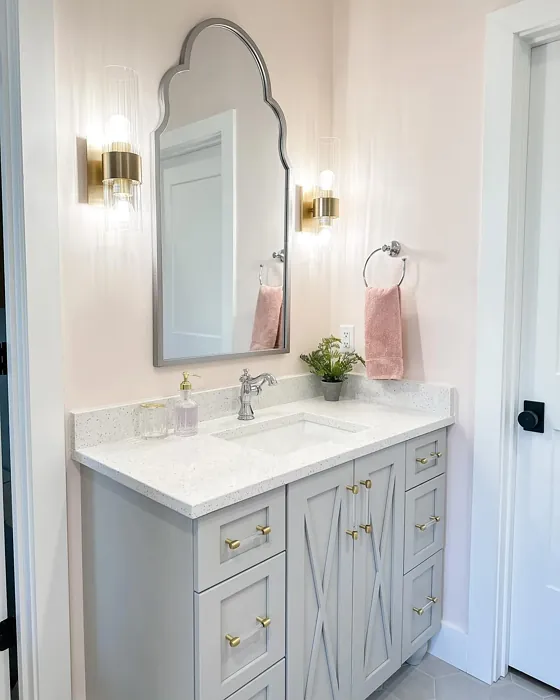 Sherwin Williams Intimate White bathroom color
