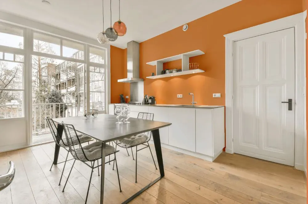 Sherwin Williams Inventive Orange kitchen review
