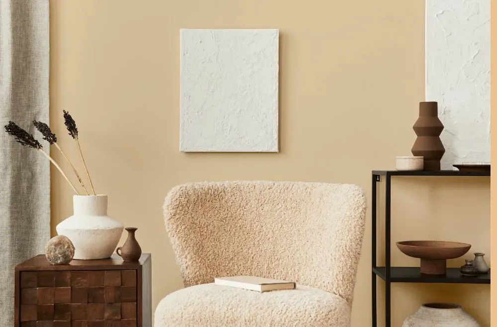 Sherwin Williams Inviting Ivory living room interior