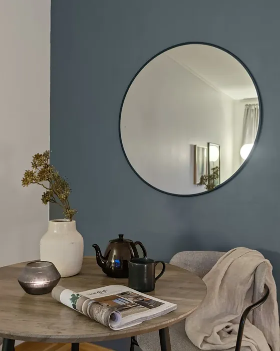 Jotun Iron Blue accent wall 