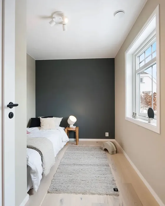 Jotun Iron Blue kids' room accent wall