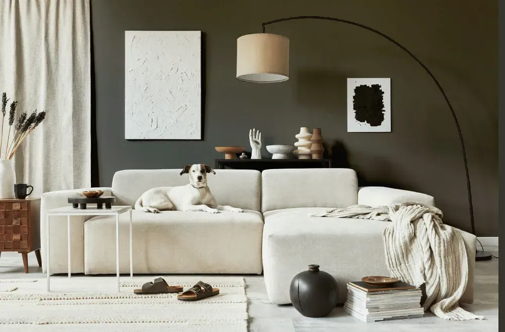Sherwin Williams Ironclad cozy living room
