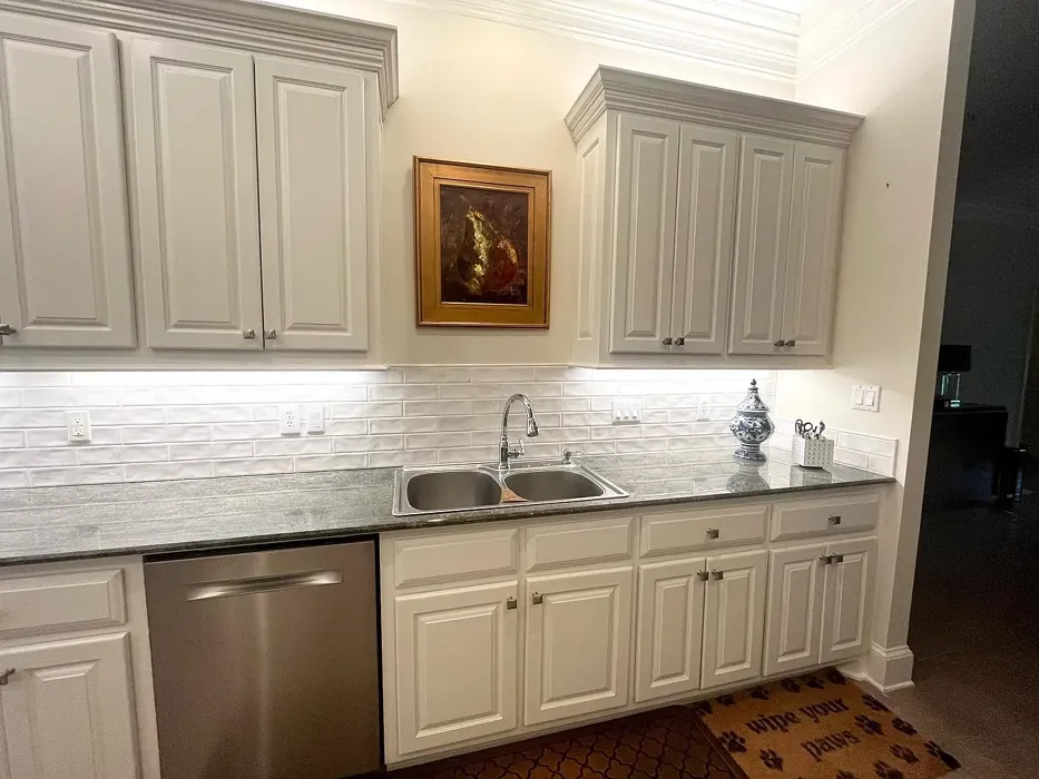 Sherwin Williams Ivory Lace kitchen cabinets 