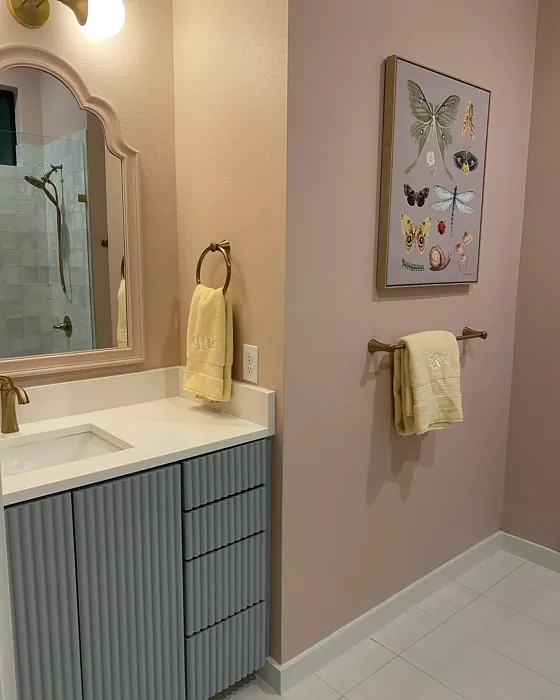 Sherwin Williams Jubilee bathroom vanity 