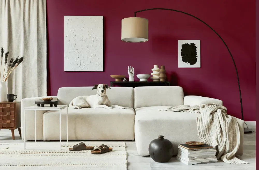 Sherwin Williams Juneberry cozy living room
