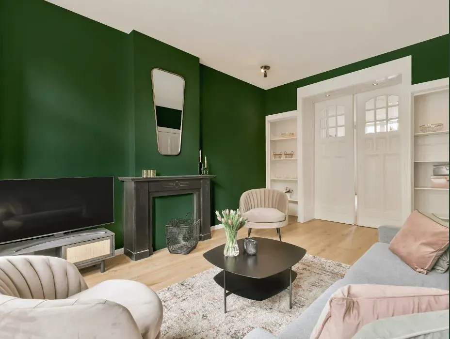 Sherwin Williams Kale Green victorian house interior