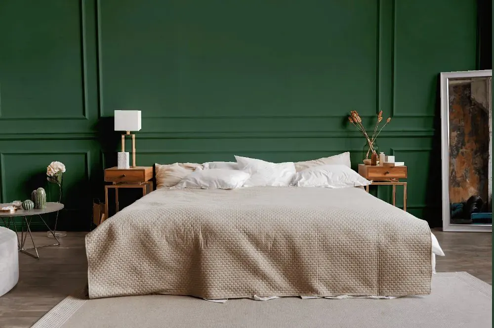 Sherwin Williams Kale Green bedroom