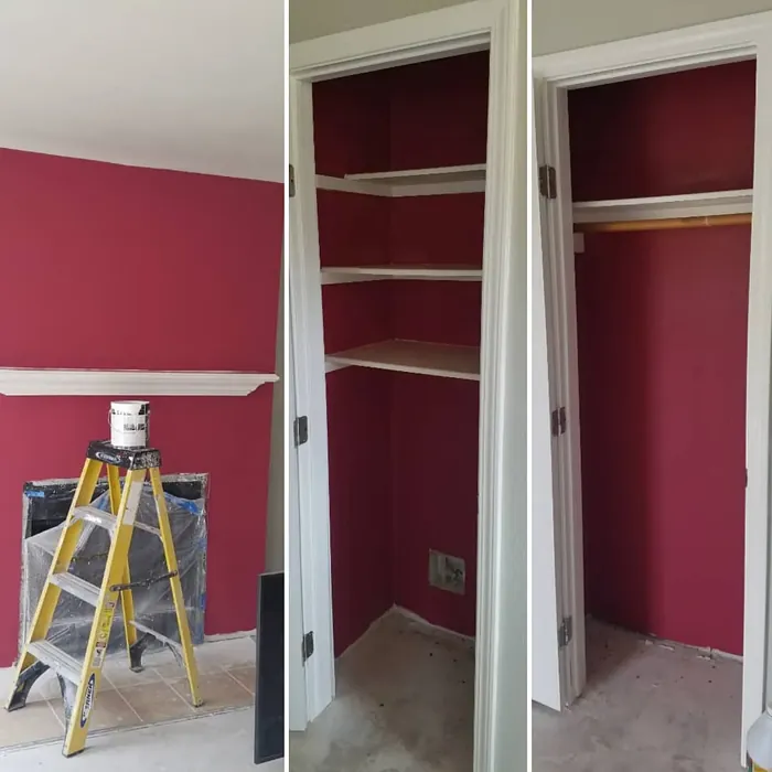 Sherwin Williams Kirsch Red wall paint review