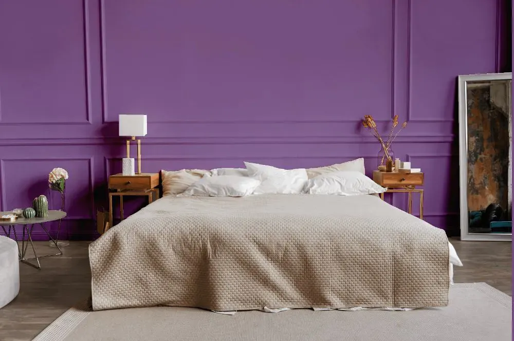Sherwin Williams Lavish Lavender bedroom