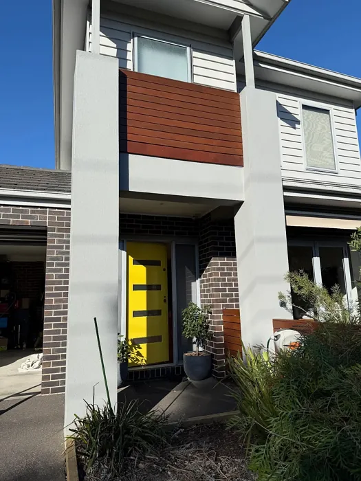 Dulux Lemon Punch front door 