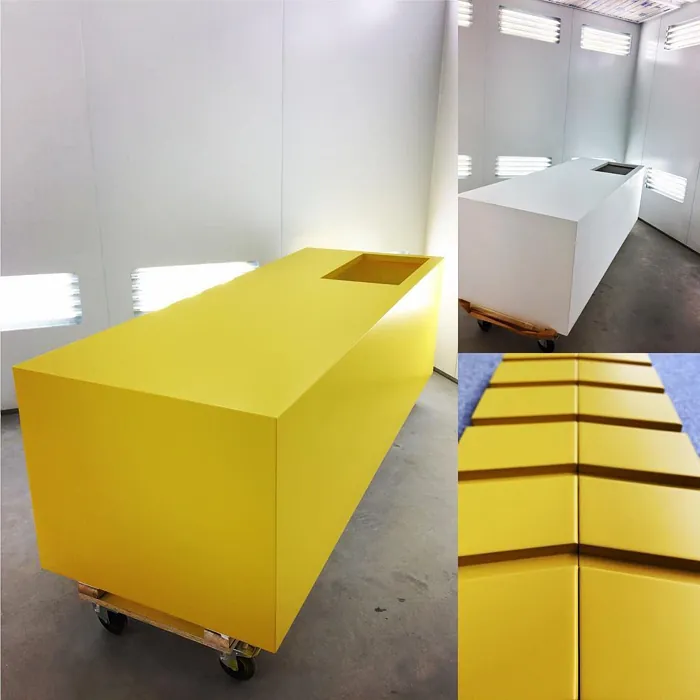 Lemon yellow RAL 1012 cabinets paint