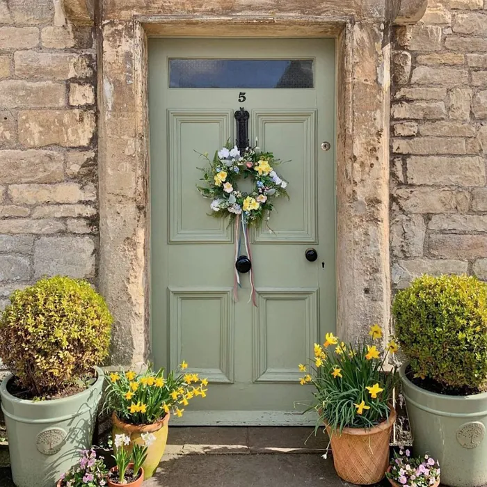 Farrow and Ball Lichen 19 front door